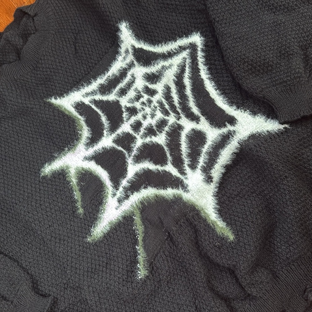 Super Soft Spider Web Perfect for Halloween Sweater - Picture 15 of 15